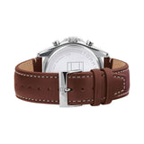  Shop Authentic Tommy Hilfiger Parker Chronograph Blue Dial Brown Leather Strap Watch For Men - 1791837 - Luxxuri