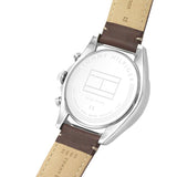  Shop Authentic Tommy Hilfiger Parker Chronograph Blue Dial Brown Leather Strap Watch For Men - 1791837 - Luxxuri