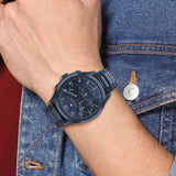  Shop Authentic Tommy Hilfiger Asher Chronograph Blue Dial Blue Steel Strap Watch For Men - 1791853 - Luxxuri