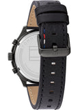  Shop Authentic Tommy Hilfiger Asher Chronograph Black Dial Black Leather Strap Watch For Men - 1791854 - Luxxuri
