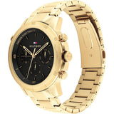 Shop Authentic Tommy Hilfiger Troy Chronograph Black Dial Gold Steel Strap Watch For Men - 1792109 - Luxxuri