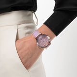  Shop Authentic Swarovski Octea Lux Chrono Purple Dial Purple Leather Strap Watch for Women - 5632263 - Luxxuri