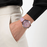  Shop Authentic Swarovski Octea Lux Chrono Pink Dial Pink Leather Strap Watch for Women - 5452501 - Luxxuri