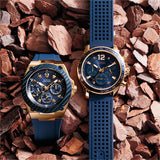  Shop Authentic Guess Fleet Blue Dial Blue Rubber Strap Watch for Men - W0971G3 - Luxxuri