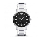  Shop Authentic Emporio Armani Renato Quartz Black Dial Silver Steel Strap Watch For Men - AR11181 - Luxxuri