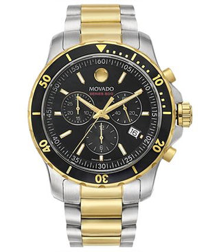  Shop Authentic Movado Series 800 Chronograph Black Dial Two Tone Steel Strap Watch For Men - 2600146 - Luxxuri