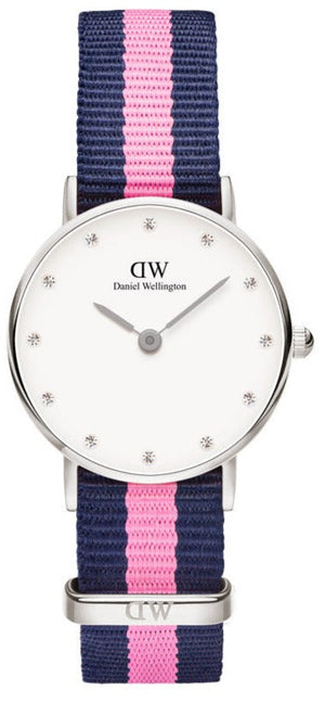 Daniel Wellington Classy Winchester White Dial Two Tone NATO Strap Watch For Women - DW00100073