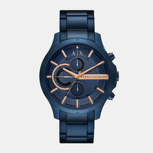  Shop Authentic Armani Exchange Hampton Chronograph Blue Dial Blue Steel Strap Watch For Men - AX2430 - Luxxuri