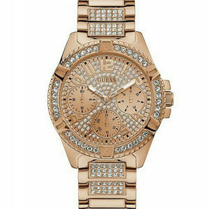  Shop Authentic Guess Frontier Chronograph Crystals Rose Gold Dial Rose Gold Steel Strap Watch for Men - W0799G3 - Luxxuri