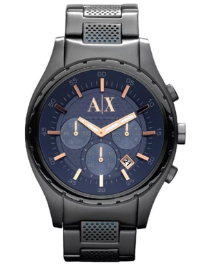  Shop Authentic Armani Exchange Chronograph Blue Dial Grey Steel Strap Watch For Men - AX1166 - Luxxuri