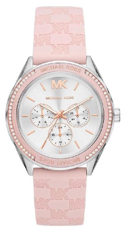  Shop Authentic Michael Kors Jessa Quartz Silver Dial Pink Silicone Strap Watch For Women - MK7268 - Luxxuri
