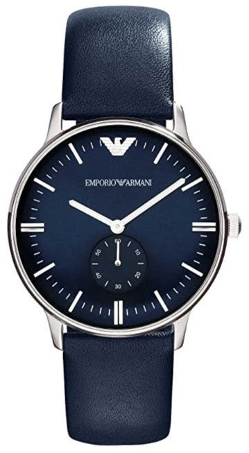  Shop Authentic Emporio Armani Analog Quartz Blue Dial Blue Leather Strap Watch For Men - AR1647 - Luxxuri