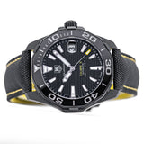  Shop Authentic Tag Heuer Aquaracer Calibre 5 Automatic Black Dial Black Nylon Strap Watch for Men - WAY218A.FC6362 - Luxxuri