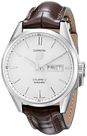  Shop Authentic Tag Heuer Carrera Calibre 5 Automatic White Dial Brown Leather Strap Watch for Men - WAR201B.FC6291 - Luxxuri