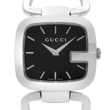  Shop Authentic Gucci G Gucci Black Dial Silver Steel Strap Watch For Women - YA125407 - Luxxuri