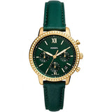  Shop Authentic Fossil Neutra Chronograph Green Dial Green Leather Strap Watch for Women - ES5239 - Luxxuri