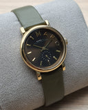  Shop Authentic Marc Jacobs Baker Olive Green Dial Olive Green Leather Strap Watch for Women - MBM1328 - Luxxuri
