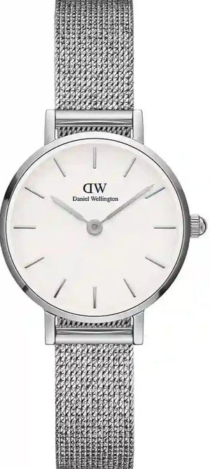  Shop Authentic Daniel Wellington Classic Petite Sterling White Dial Silver Mesh Bracelet Watch for Women - DW00100442 - Luxxuri
