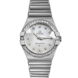  Shop Authentic Omega Constellation Quartz Diamonds Silver Dial Silver Steel Strap Watch for Women - 123.15.27.60.55.004 - Luxxuri