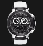  Shop Authentic Tissot T Race Chronograph Black Dial White Rubber Strap Watch for Men - T048.417.27.057.05 - Luxxuri