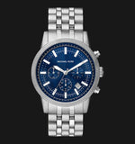  Shop Authentic Michael Kors Hutton Chronograph Blue Dial Blue Steel Strap Watch For Men - MK8952 - Luxxuri