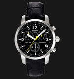  Shop Authentic Tissot T Race PRC 200 Chronograph Quartz Black Dial Black Leather Strap Watch for Men - T17.1.526.52 - Luxxuri