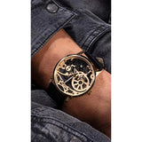  Shop Authentic Guess Gadget Gold Dial Black Leather Strap Watch for Men - GW0570G1 - Luxxuri