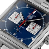  Shop Authentic Tag Heuer Monaco Automatic Chronograph Blue Dial Silver Steel Strap Watch for Men - CBL2111.BA0644 - Luxxuri
