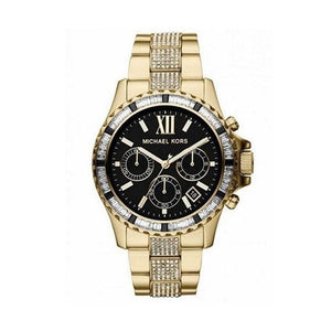  Shop Authentic Michael Kors Everest Chronograph Black Dial Gold Steel Strap Watch For Women - MK5828 - Luxxuri