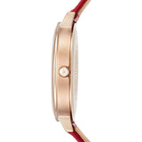  Shop Authentic Emporio Armani Kappa Classic Quartz Silver Dial Red Leather Strap Watch For Women - AR11114 - Luxxuri