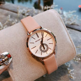  Shop Authentic Michael Kors Petite Portia Silver Dial Pink Rubber Strap Watch For Women - MK2735 - Luxxuri