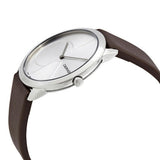  Shop Authentic Calvin Klein Minimal Silver Dial Brown Leather Strap Watch for Men - K3M211G6 - Luxxuri