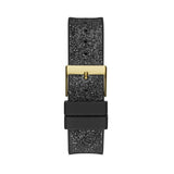  Shop Authentic Guess Raven Diamonds Champagne Dial Black Rubber Strap Watch For Women - GW0105L2 - Luxxuri