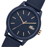 Lacoste 12.12 Navy Blue Dial Navy Blue Silicone Strap Watch for Men - 2011011