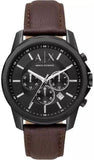  Shop Authentic Armani Exchange Outerbanks Chronograph Black Dial Brown Leather Strap Watch For Men - AX1732 - Luxxuri