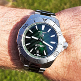  Shop Authentic Tag Heuer Aquaracer Professional 200 Automatic Green Dial Silver Steel Strap Watch for Men - WBP2115.BA0627 - Luxxuri