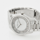  Shop Authentic Michael Kors Lexington Lux Three Hand Mother of Pearl Silver Dial Silver Steel Strap Watch for Women - MK7445 - Luxxuri