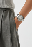  Shop Authentic Michael Kors Lexington Lux Three Hand Mother of Pearl Silver Dial Silver Steel Strap Watch for Women - MK7445 - Luxxuri