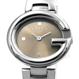  Shop Authentic Gucci Guccissima Quartz Diamonds Brown Dial Silver Steel Strap Watch For Women - YA134503 - Luxxuri