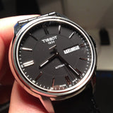  Shop Authentic Tissot Automatics III Day Date Black Dial Black Leather Strap Watch For Men - T065.430.16.051.00 - Luxxuri