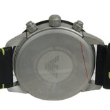  Shop Authentic Emporio Armani Mario Chronograph Black Dial Black Leather Strap Watch For Men - AR11325 - Luxxuri