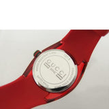 Shop Authentic Gucci Sync Quartz Red Dial Red Rubber Strap Watch For Women - YA137303 - Luxxuri