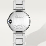  Shop Authentic Cartier Ballon Bleu de Cartier Diamonds Silver Dial Silver Steel Strap Watch for Women - WE902073 - Luxxuri