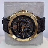  Shop Authentic Michael Kors Brecken Chronograph Black Dial Brown Leather Strap Watch For Men - MK8849 - Luxxuri