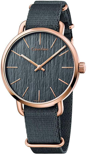 Shop Authentic Calvin Klein Even Grey Dial Grey NATO Strap Watch for Men - K7B216P3 - Luxxuri