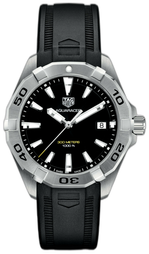  Shop Authentic Tag Heuer Aquaracer Quartz Black Dial Black Rubber Strap Watch for Men -  WBD1110.FT8021 - Luxxuri