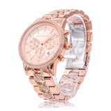  Shop Authentic Michael Kors Ritz Chronograph Rose Gold Dial Rose Gold Steel Strap Watch For Women - MK7223 - Luxxuri