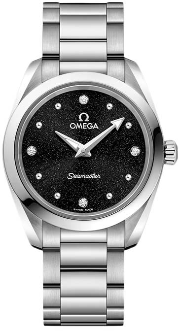  Shop Authentic Omega Seamaster Aqua Terra Quartz Diamond Black Dial Silver Steel Strap Watch for Women - 220.10.28.60.51.001 - Luxxuri