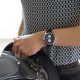  Shop Authentic Hugo Boss Jet Blue Dial Black Leather Strap Watch for Men - 1513283 - Luxxuri