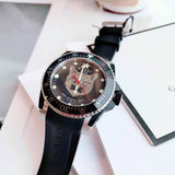  Shop Authentic Gucci Dive Feline Black Dial Black Rubber Strap Watch For Men - YA136320 - Luxxuri